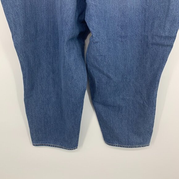 Old Navy Jeans Womens Plus 26 Slouchy Taper Ankle High Rise Button Fly Blue - Picture 10 of 11